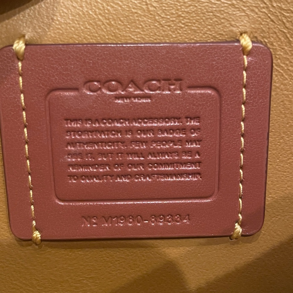 Coach Callie Leather Chain Clutch Crossbody Varsity Stripe Bag - Picture 5 of 10